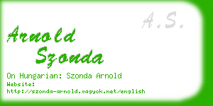 arnold szonda business card